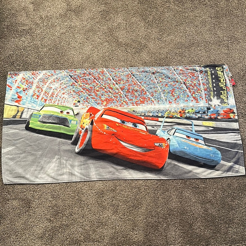 Disney Cars Kids Swim Towel - Red, Green, Blue